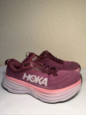 Hoka Women's Plum & Pink Cushioned Running Shoes